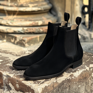 Black Nubuck Leather Abaco Chelsea Boot