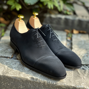 Black Nubuck Leather Attilio Oxfords