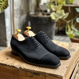 Black Nubuck Leather Basilio Oxfords