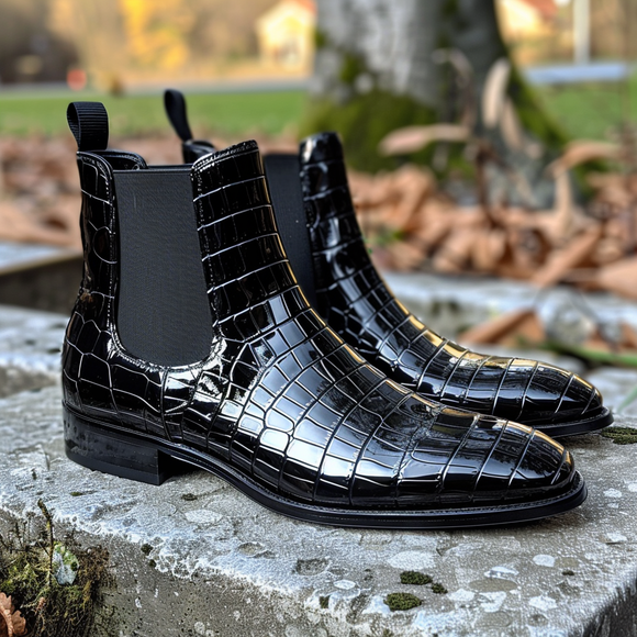 Alligator chelsea boots hotsell