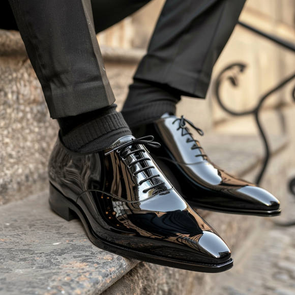 Patent leather derby shoes discount