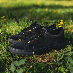 Black Nubuck Leather Floriano Sneakers