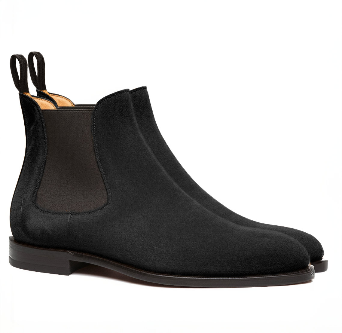 Black Suede Leather Celso Chelsea Boot