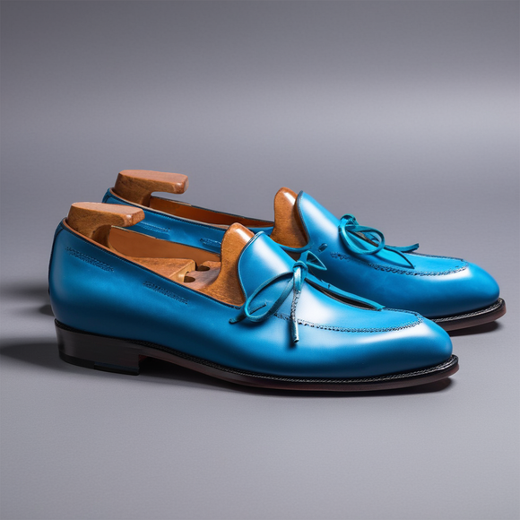 Blue Leather Yukon Loafers