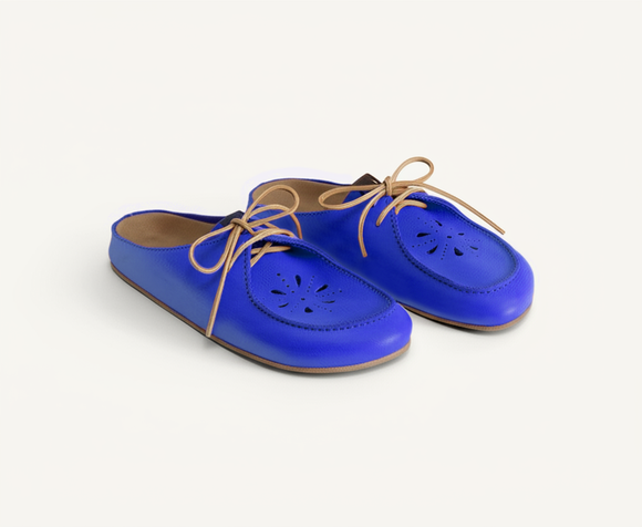 Blue Leather Opale Mule