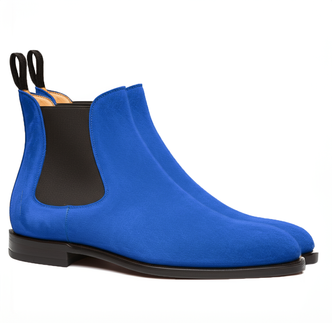 Blue Suede Leather Celso Chelsea Boot