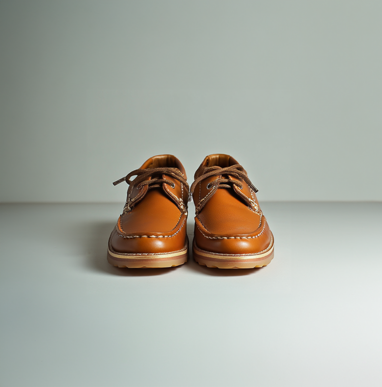 Brown Marcello Boat Shoes with Honey Sole