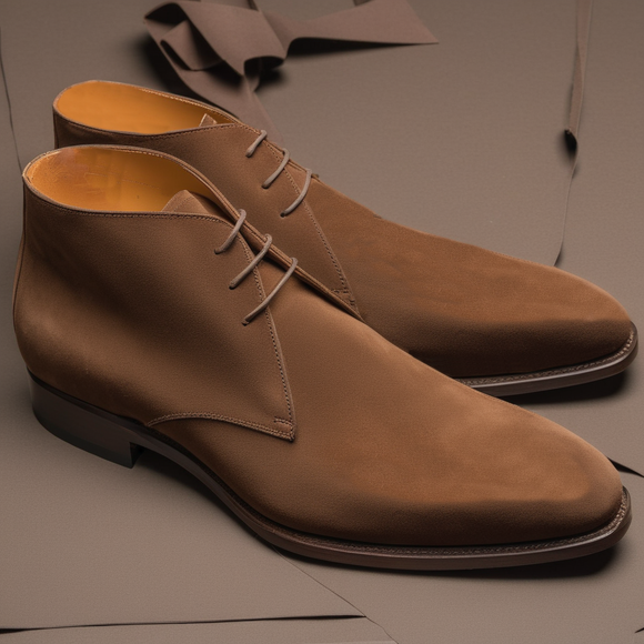 Brown Suede Leather Gabrovo Chukka Lace Up Boots