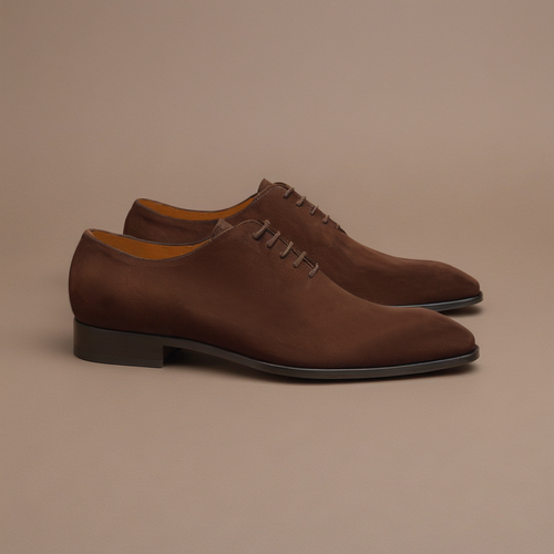 Brown Suede Leather Nandes Oxford Shoes