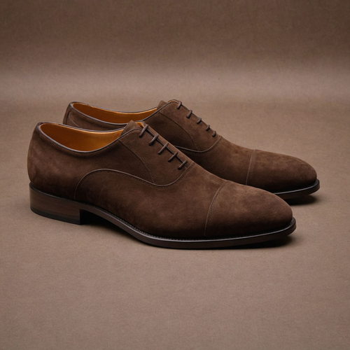 Brown Leather Woodford Balmoral Toe Cap Oxfords