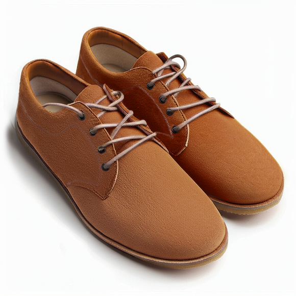 Brown Suede Leather Divino Barefoot Sneakers