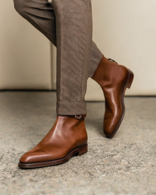 Brown Leather Amarante Slip On Jodhpur Boots