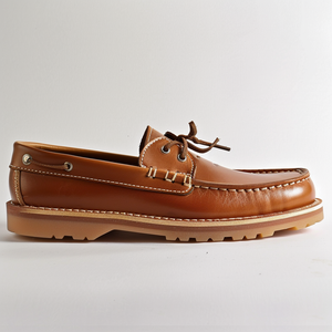 Brown Marcello Boat Shoes with Honey Sole