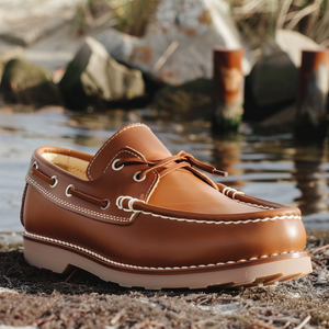 Brown Massimo Boat Shoes with Honey Sole