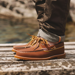 Brown Maurizio Boat Shoes with Honey Sole