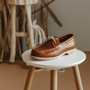 Brown Nunzio Boat Shoes with Tan Sole