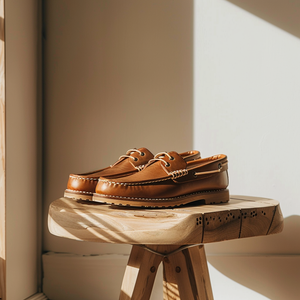 Brown Oreste Boat Shoes with Tan Sole