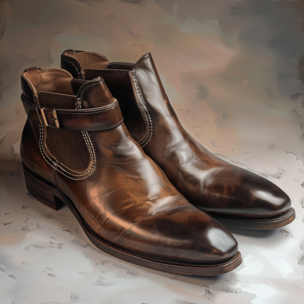 Tan Leather Rajput Rider Slip On Brogue Jodhpur Boots - Summer 2024 Collection