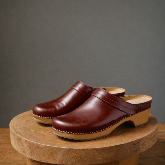 Brown Leather Celeste Calm Mule Loafers - Summer 2024 Collection