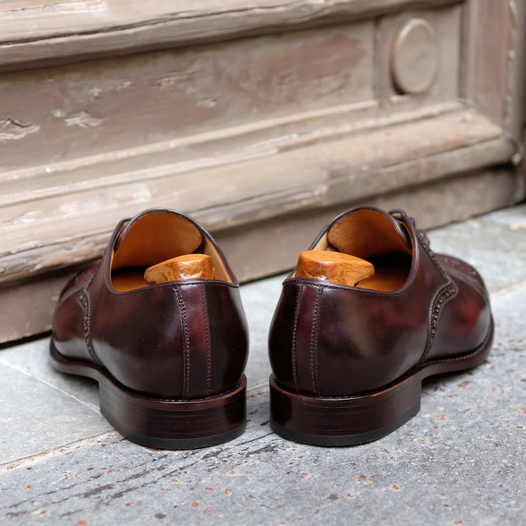 Brown Leather Alcacer Brogue Toecap Oxfords - Formal Shoes