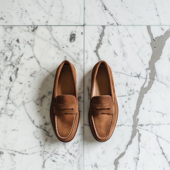 Brown Nubuck Leather Federico Loafer