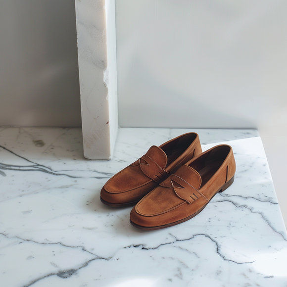 Brown Nubuck Leather Ferdinando Loafer