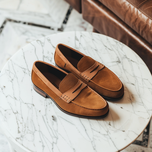 Brown Nubuck Leather Gaetano Loafer