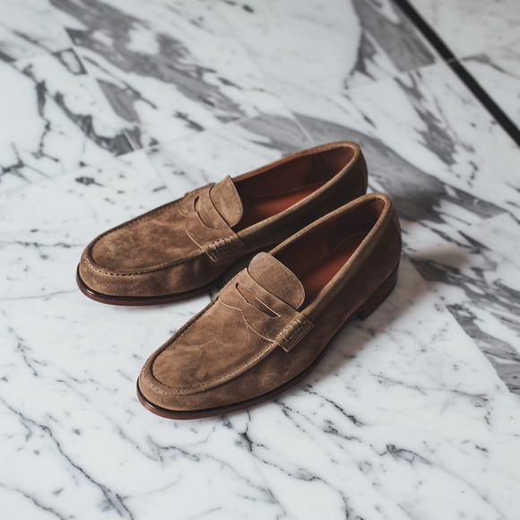 Brown Nubuck Leather Gennaro Loafer