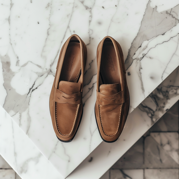 Brown Nubuck Leather Gianfranco Loafer