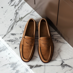 Brown Nubuck Leather Gianluca Loafer