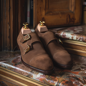 Brown Nubuck Leather Raimondo Monk Strap