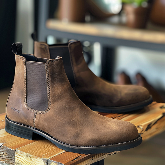 Brown Nubuck Leather Bartolo Chelsea Boot