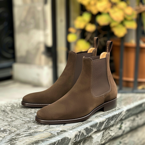 Brown Nubuck Leather Andrea Chelsea Boot