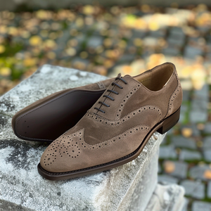 Brown Nubuck Leather Beniamino Oxfords