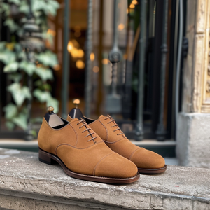 Brown Nubuck Leather Biagio Oxfords