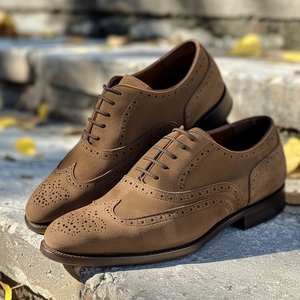 Brown Nubuck Leather Bruno Oxfords