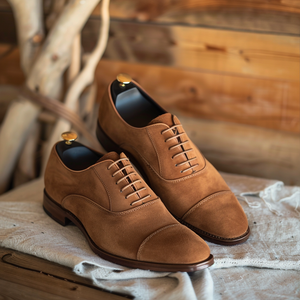 Brown Nubuck Leather Camillo Oxfords