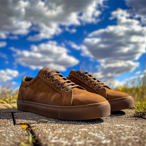 Brown Nubuck Leather Gerolamo Sneakers