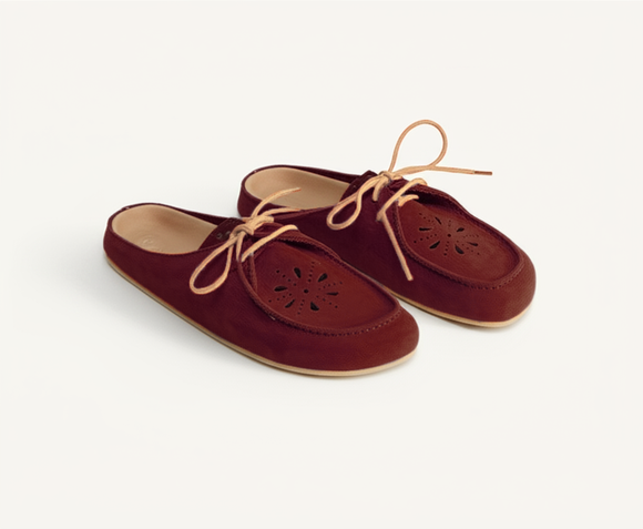 Brown Suede Leather Opale Mule