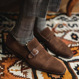 Brown Suede Tommaso Monk Straps