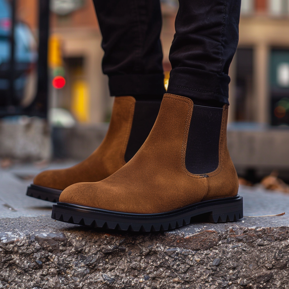 Brown Leather Fioravante With Thick Sole Zipper Boots