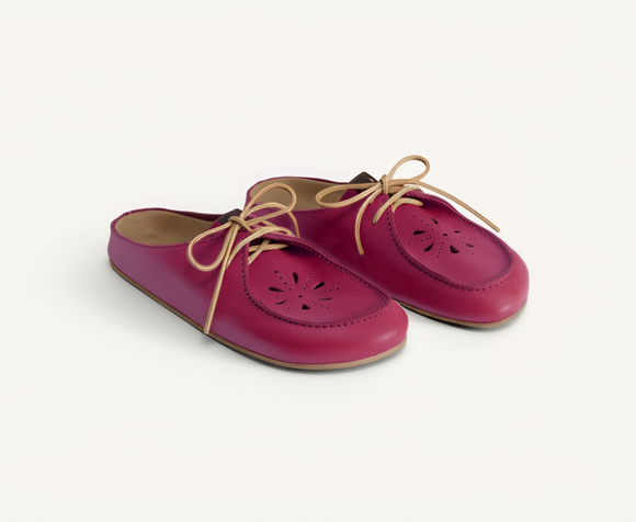 Burgundy Leather Opale Mule