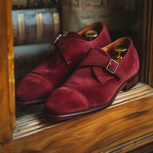 Burgundy Suede Ugo Monk Straps