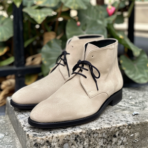 Beige Suede Eugenio Lace Up Chukka Boots