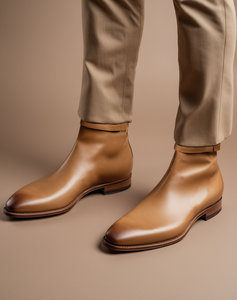 Tan Leather Cracio Slip On Jodhpur Boots