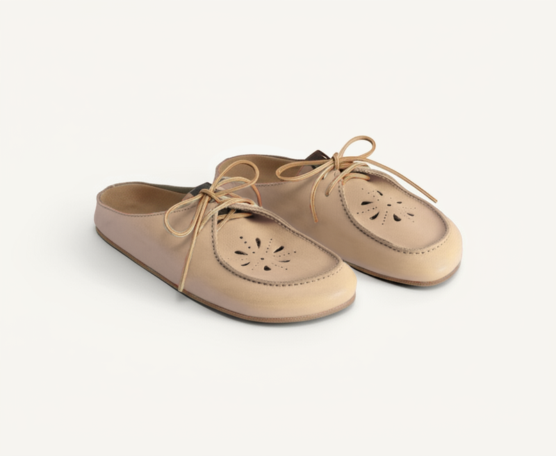 Cream Leather Opale Mule