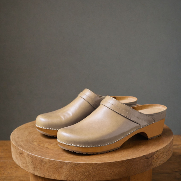 Cream Leather Celeste Calm Mule Loafers - Summer 2024 Collection