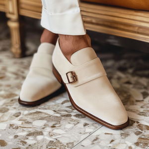 Cream Suede Virgilio Monk Straps