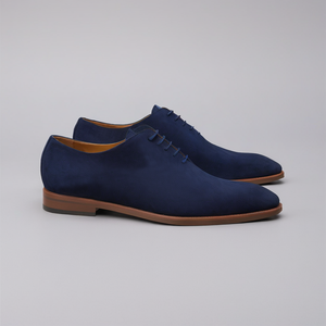 Blue Suede Leather Nandes Oxford Shoes