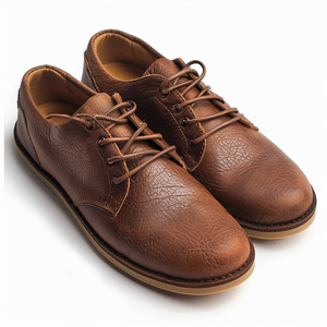 Brown Milled Leather Divino Barefoot Sneakers